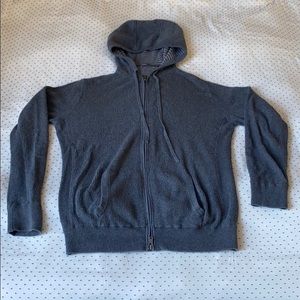 Vince waffle knit zip up hoodie
